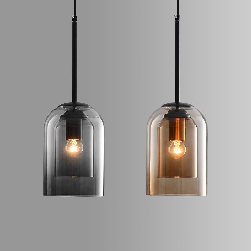 Elegant Dubbelglas Pendellampa – Modern Belysning
