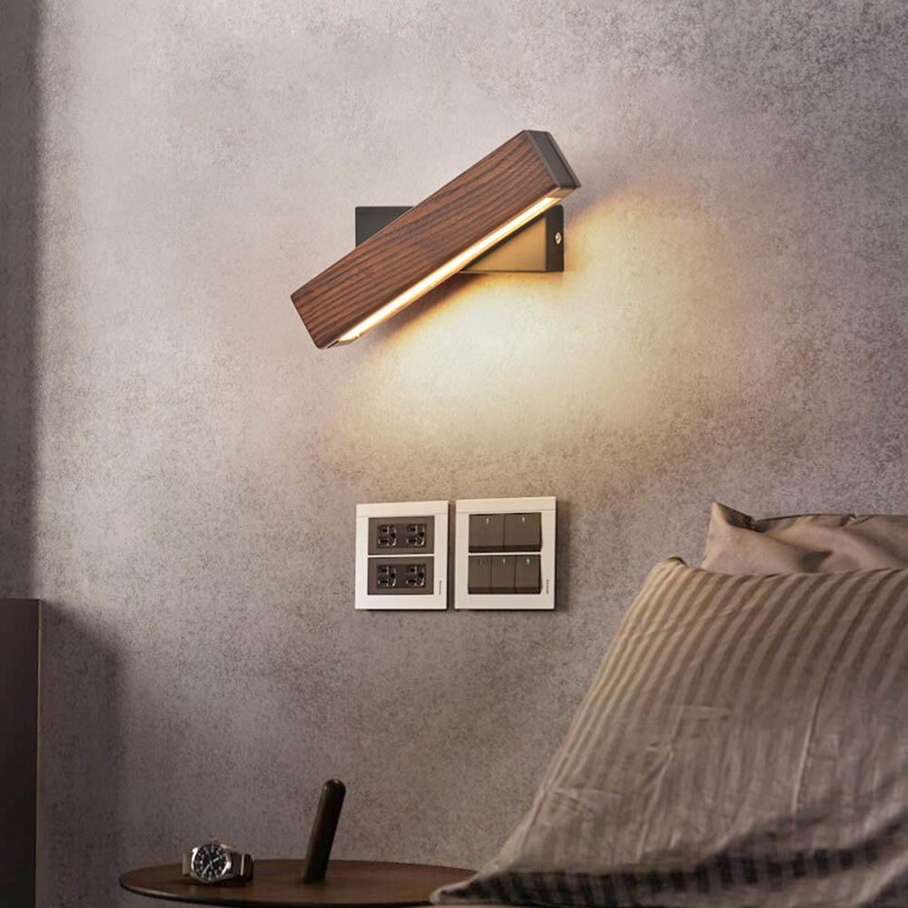 LUMINOUS WOOD – Roterbar Trä LED Vägglampa