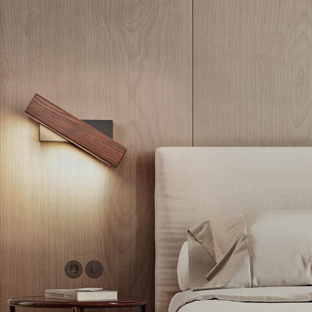 LUMINOUS WOOD – Roterbar Trä LED Vägglampa