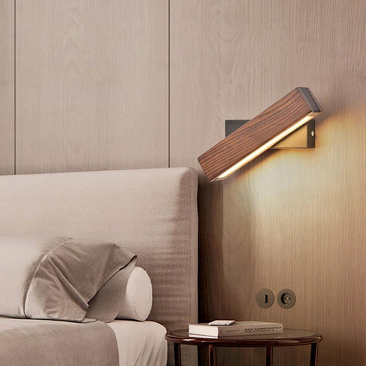 LUMINOUS WOOD – Roterbar Trä LED Vägglampa