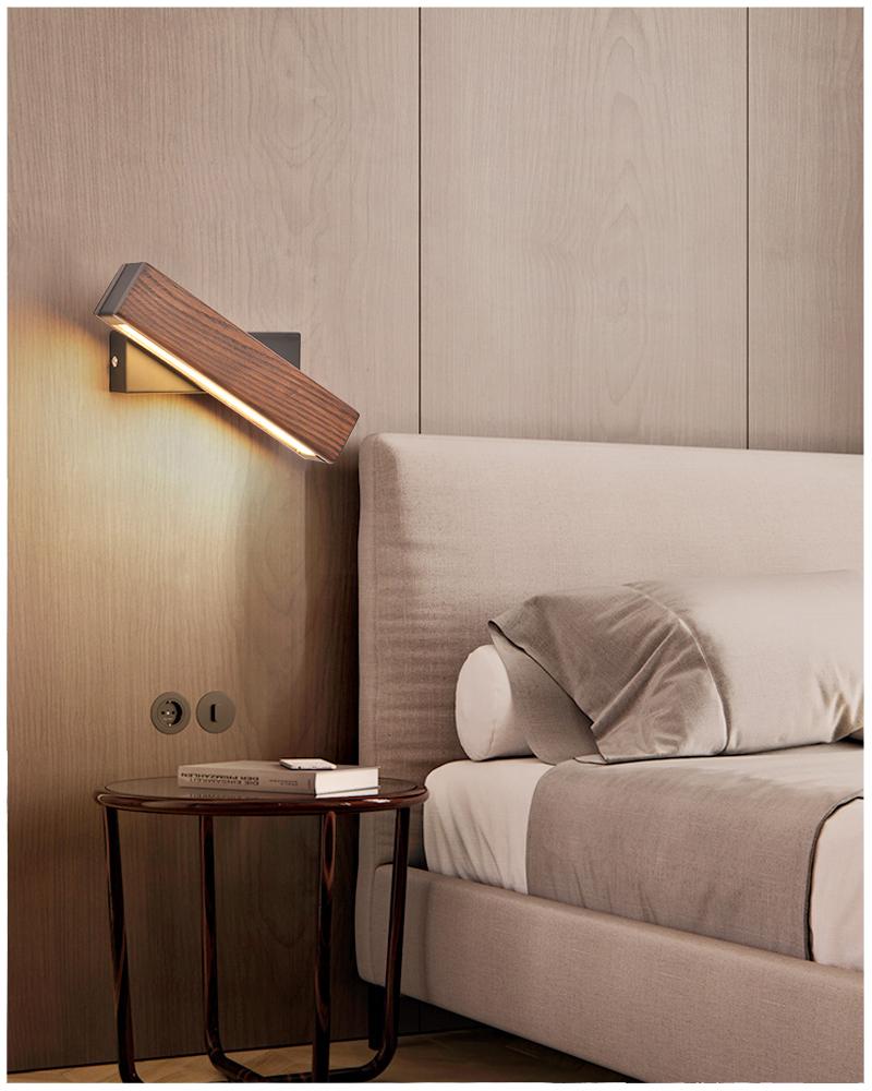 LUMINOUS WOOD – Roterbar Trä LED Vägglampa